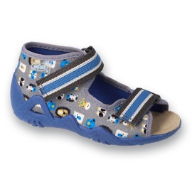 Scarpe per bambini gialle Befado 350P034 blu