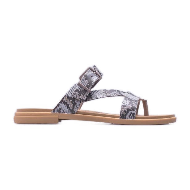 Crocs Tulum Toe Post Sandalo W 206108-15W beige marrone