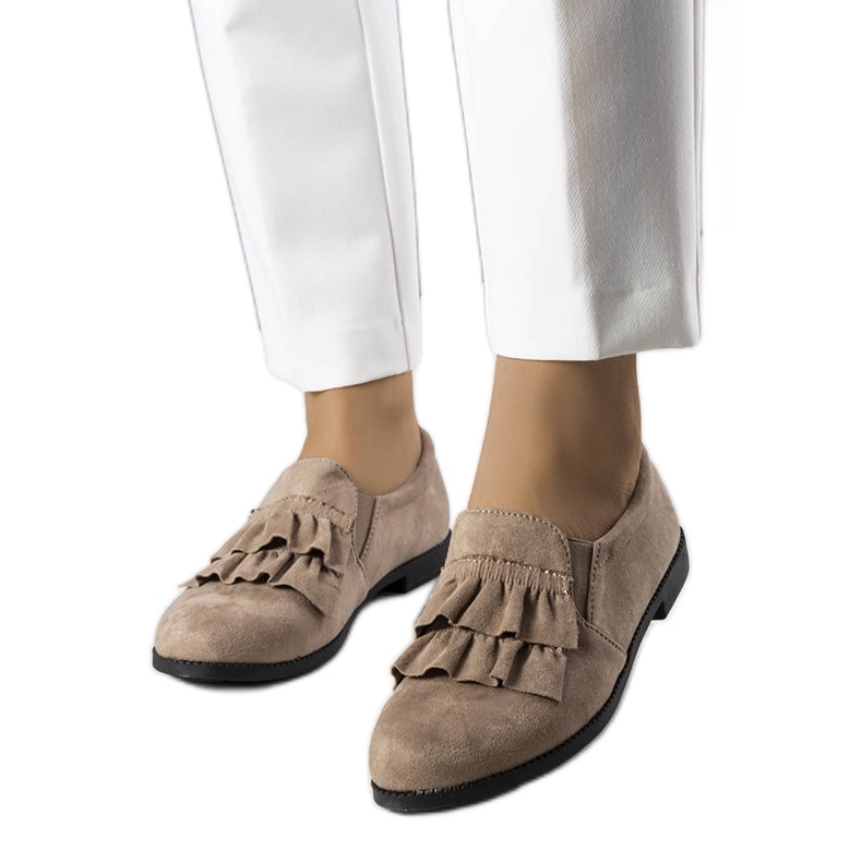 PA1 Scarpe beige con volant di Kailani