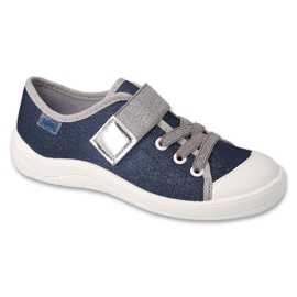 Scarpe per bambini Befado 351Y005 blu navy d'argento
