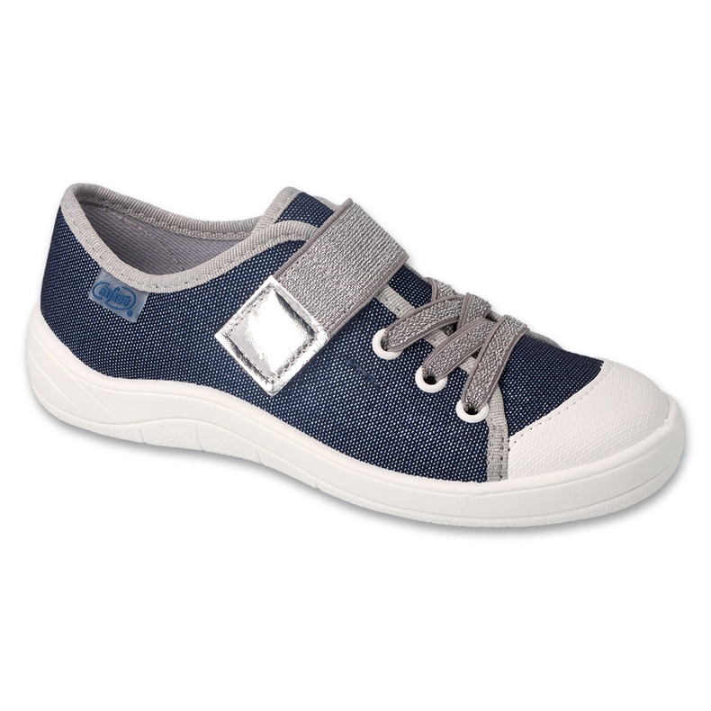 Scarpe per bambini Befado 351Y005 blu navy d'argento