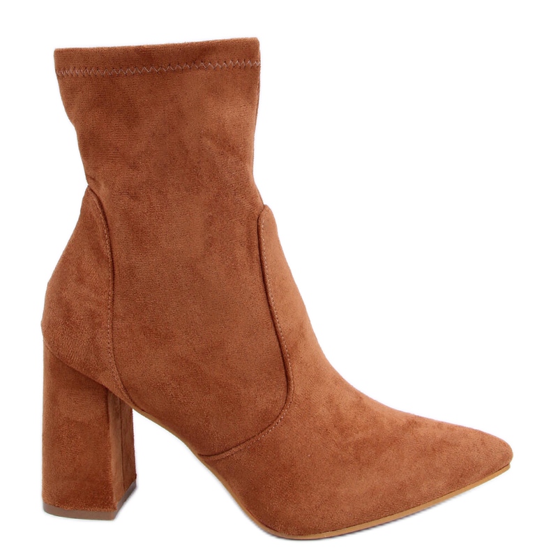 PA1 Stivali con tacco in camoscio di Natalie Camel marrone