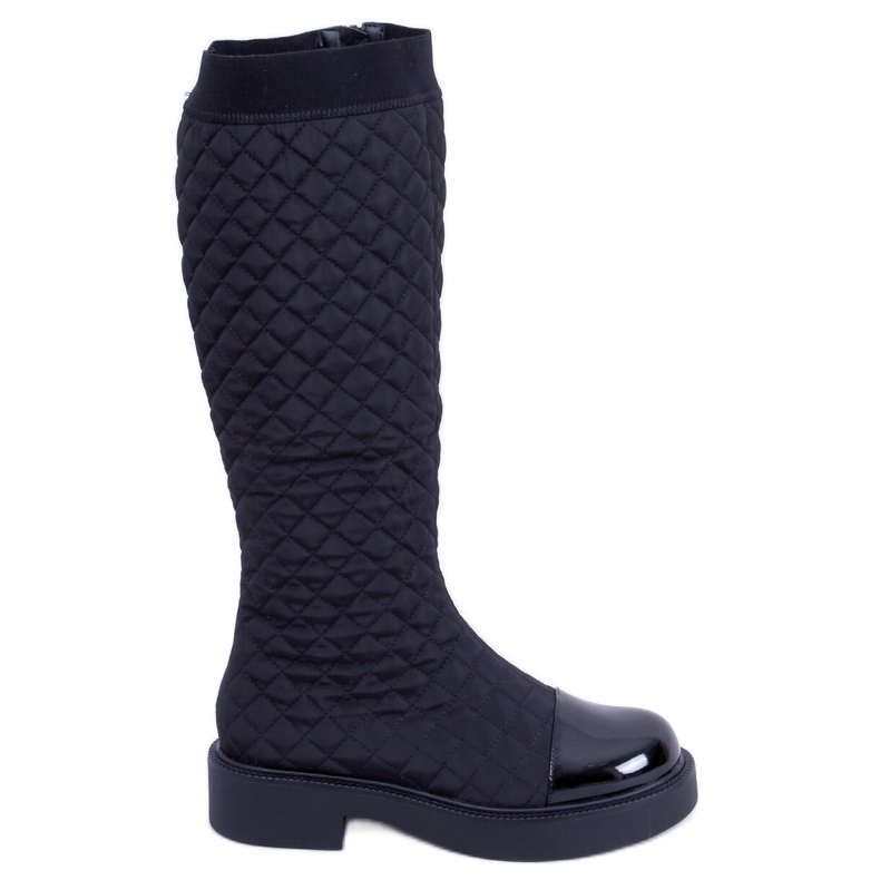 Eleganti stivali trapuntati Coco Black nero