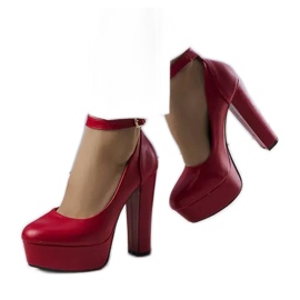 PA1 Décolleté rosse con tacco alto di Adela rosso