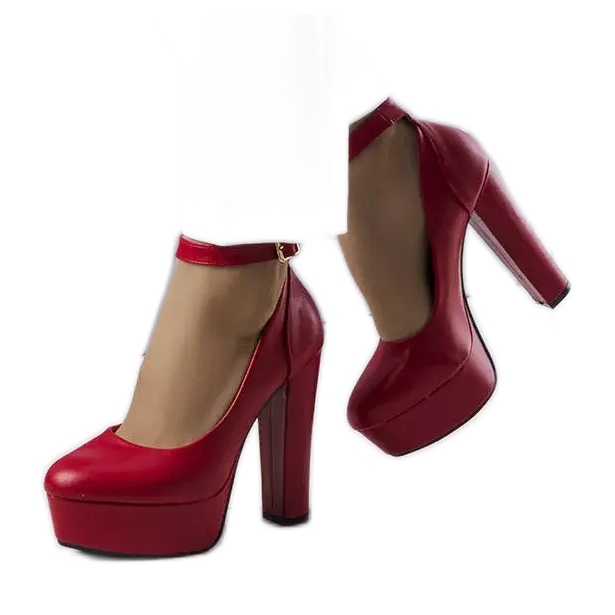 PA1 Décolleté rosse con tacco alto di Adela rosso