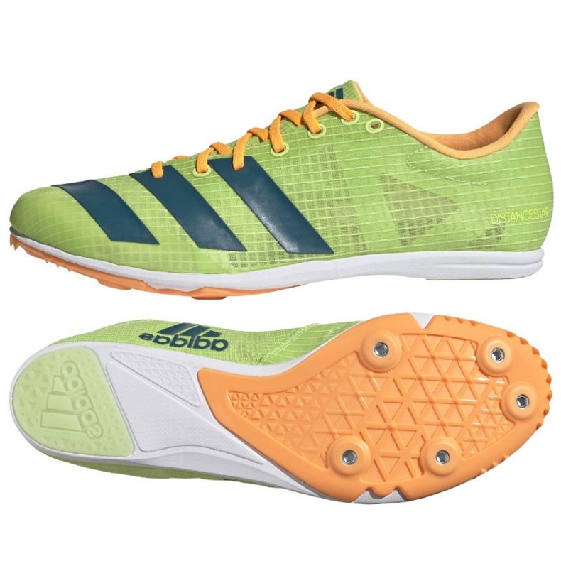 Scarpe chiodate adidas Distancestar M GY0947 arancia verde
