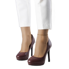 PA1 Décolleté bordeaux con tacco alto di Santino rosso