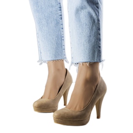 PA1 Décolleté beige con tacco alto di Emily