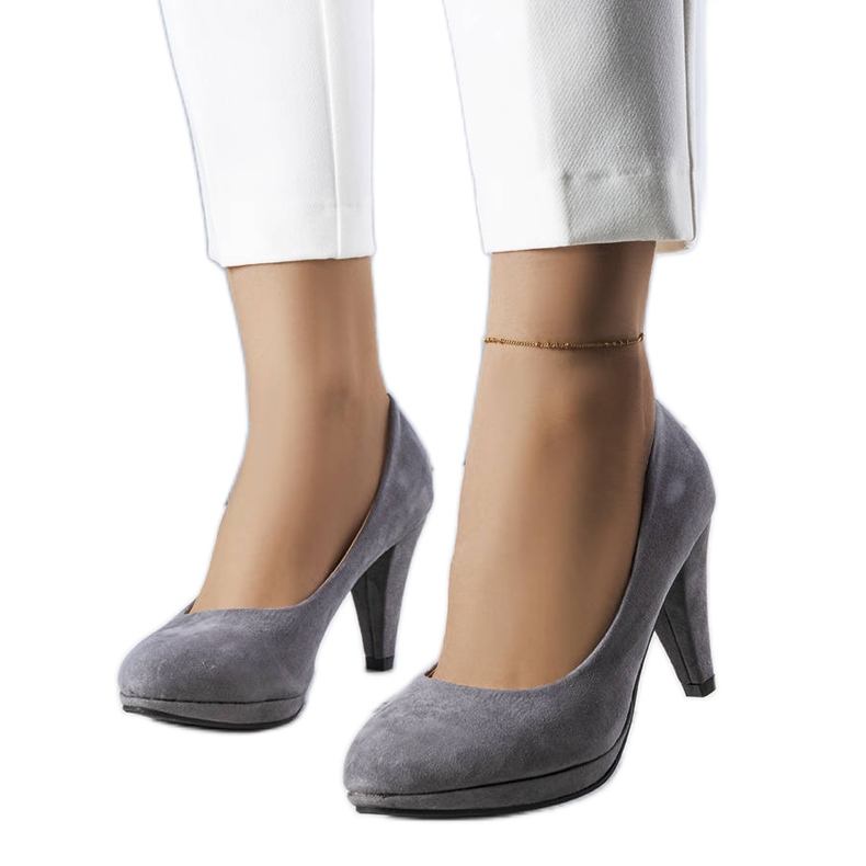PA1 Décolleté grigie con tacco alto di Freya grigio