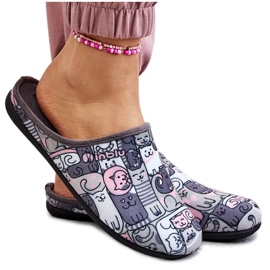 BEFADO S.A. Pantofole Befado Kotki 155D208 Grigio