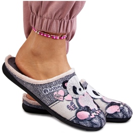 BEFADO S.A. Ciabatte Befado Panda Con Cuore 155D209 Grigio
