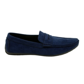 NEWS Scarpe da uomo mocassini blu navy 21MN26-4020