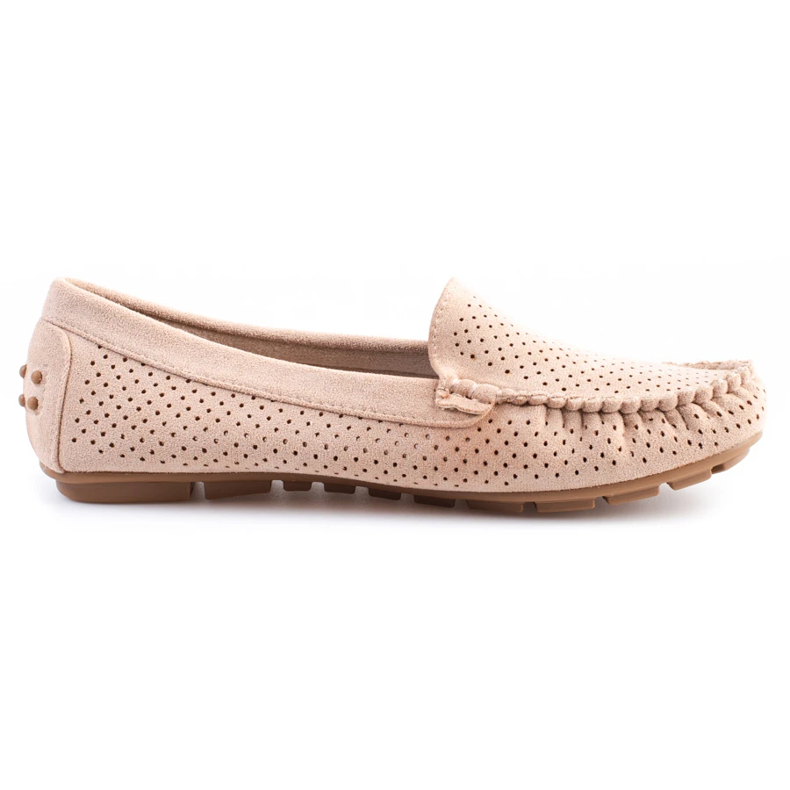 SHELOVET Mocassini traforati da donna beige