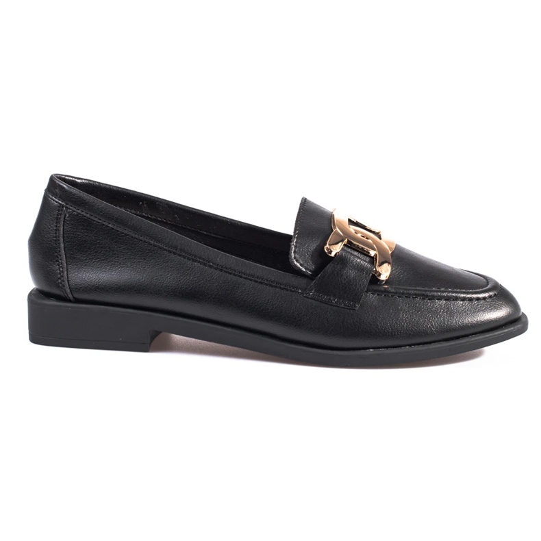 Mocassini donna Shelovet in pelle nera nero