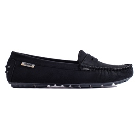 Mocassino donna in camoscio Shelovet elastico nero