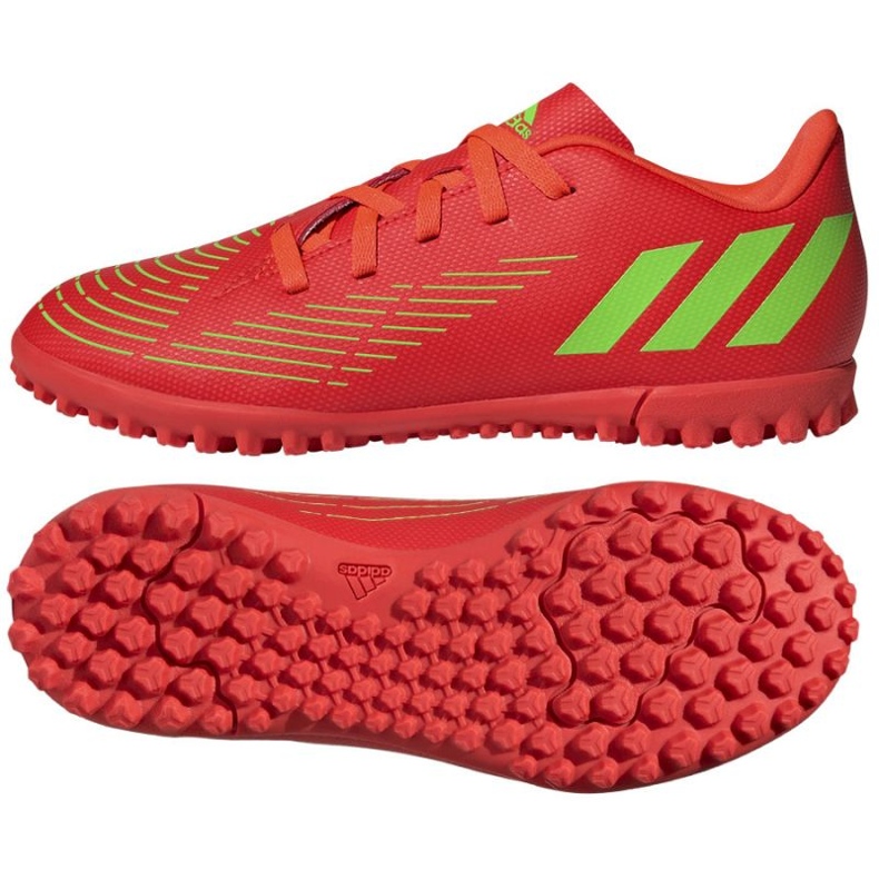 Scarpe da calcio Adidas Predator Edge.4 Tf Jr GV8495 rosso arance e rosse