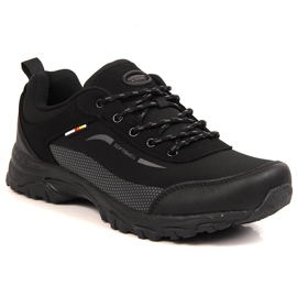 Scarpe da trekking impermeabili da uomo in softshell nero American Club