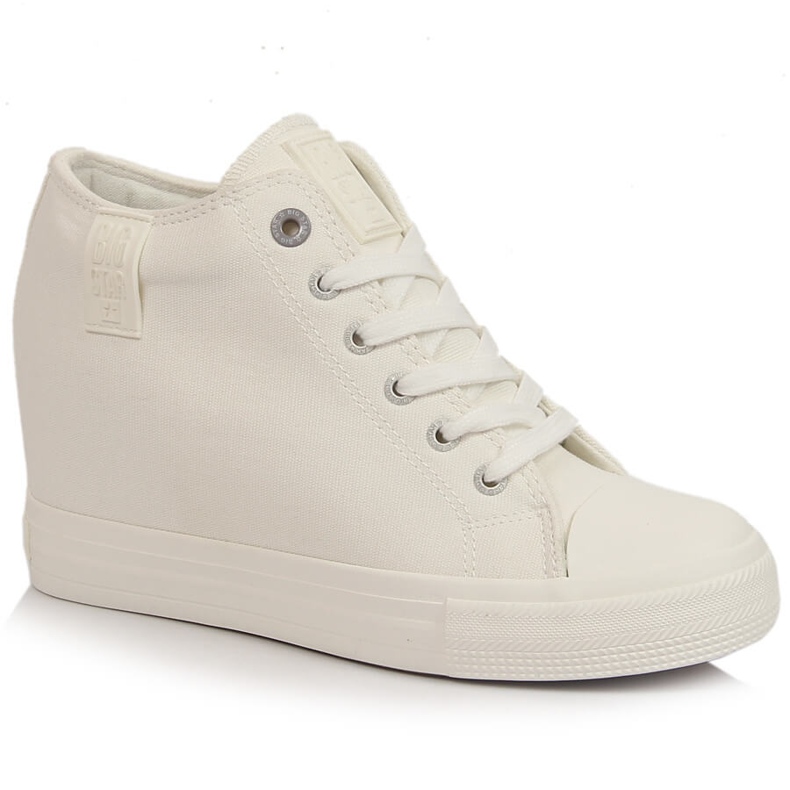 Sneakers da donna sulla zeppa bianca Big Star LL274035