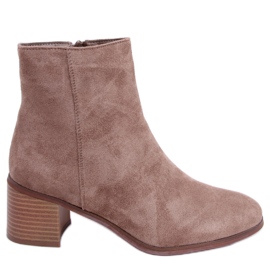 Stivali classici in camoscio Natina Khaki beige