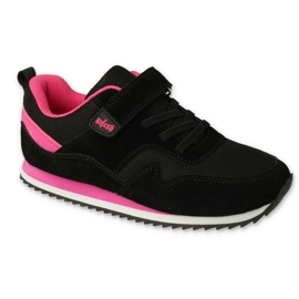 Befado sportivo per bambini con velcro 516X217 nero e rosa