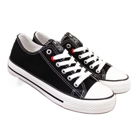 Sneakers basse in tessuto nero NEWS