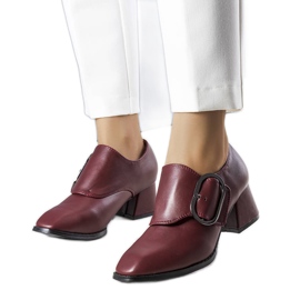 PA1 Décolleté con tacco bordeaux di Ailani rosso