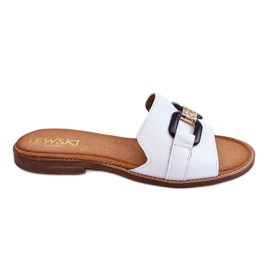 Lewski Shoes Pantofole da donna in pelle Leewski Shoes 3270 Bianco