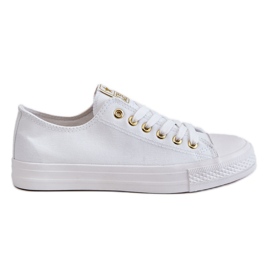 News Sneakers Classiche da Donna Bianche e Oro Ecoma bianco