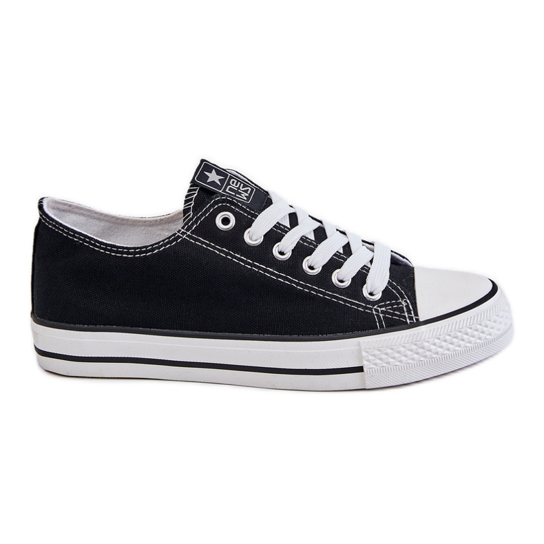 News Sneakers classiche da donna Ecoma nere e bianche bianca
