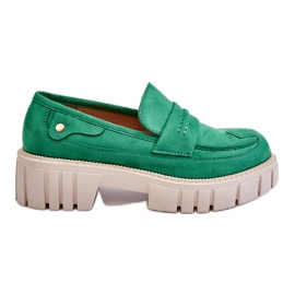 Scarpe Slip-On in pelle scamosciata da donna Verde Fiorell