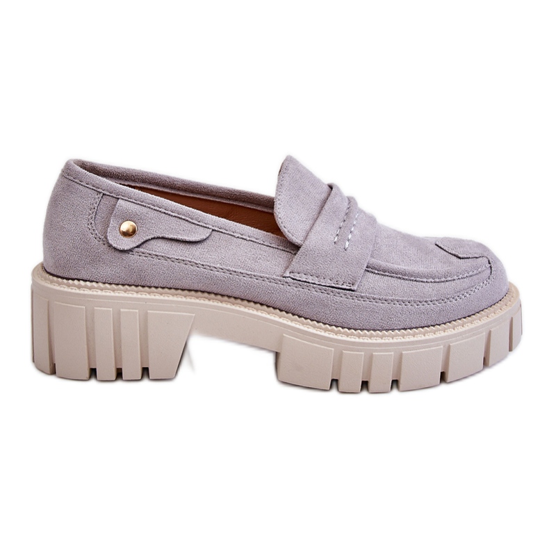 PS2 Scarpe Senza Lacci Da Donna In Pelle Scamosciata Grigio Fiorell