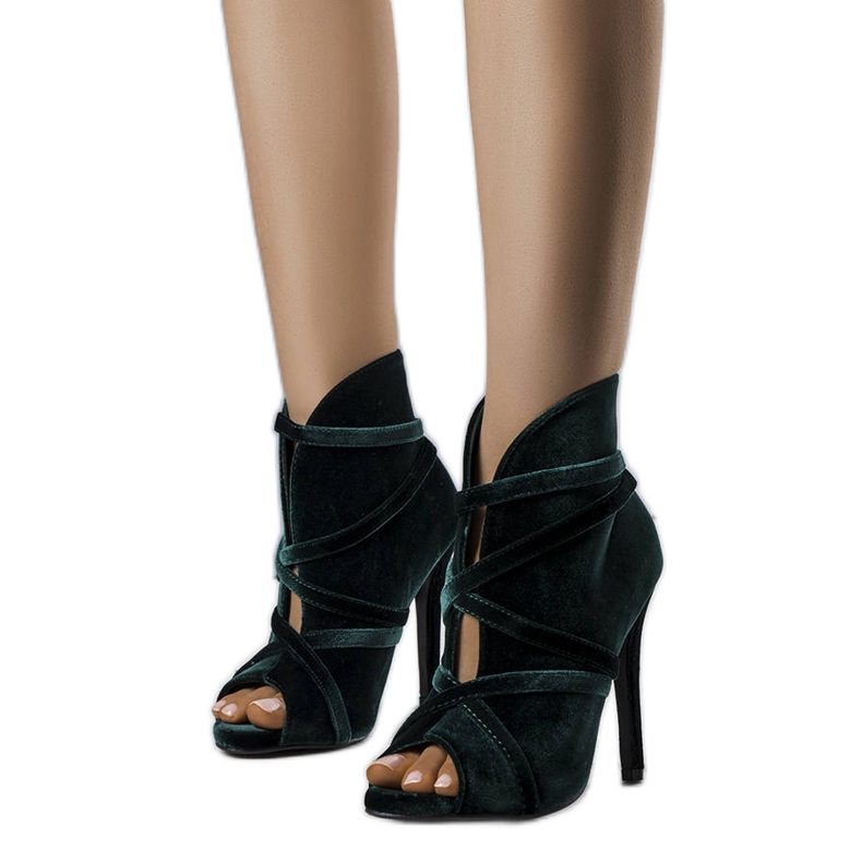 Eleganti décolleté verdi con tomaia di Sao verde