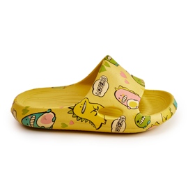 WJ1 Ciabatte Bambini Leggere Dinosauri Giallo Astro