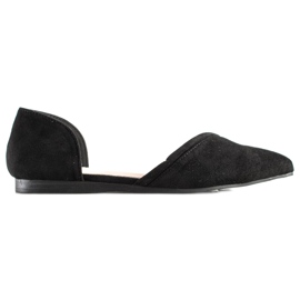 Goodin Ballerine scamosciate con cut-out nero