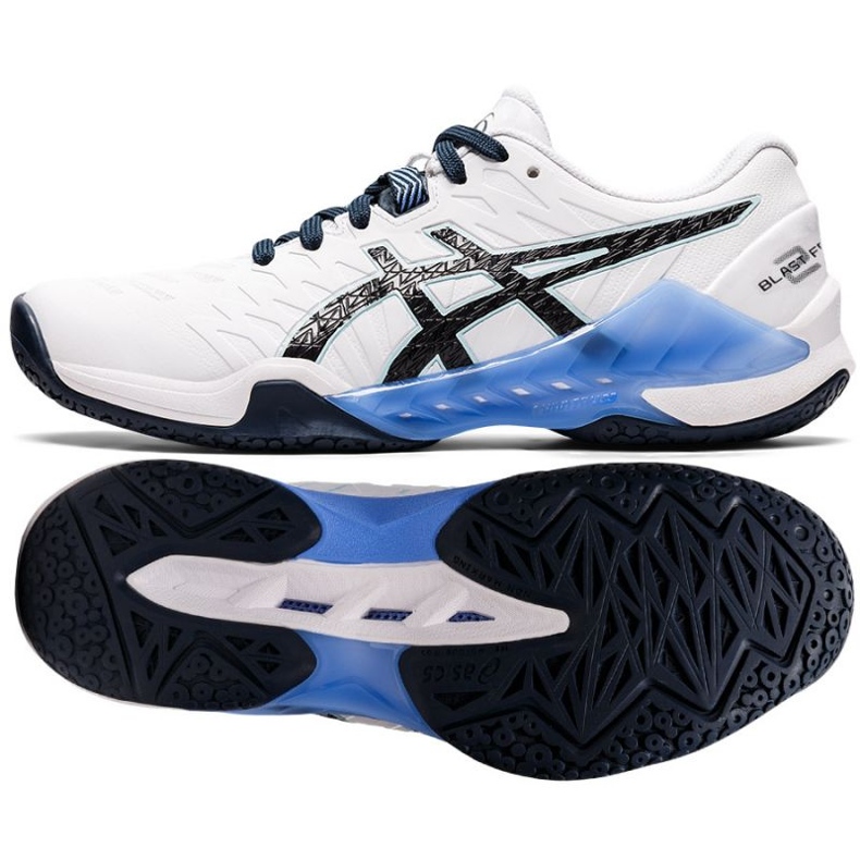 Asics Blast Ff 2 W 1072A046 103 scarpe da pallamano bianca bianca