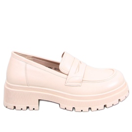 BM Dench Mocassini beige con plateau
