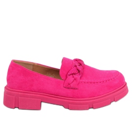 BM Mocassini con plateau in pelle scamosciata di Deyn Fuchsia rosa