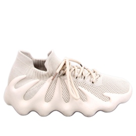 BM Eaton Beige scarpe da ginnastica a calzino