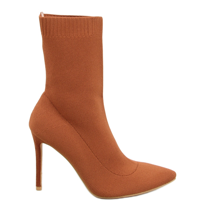 BM Stivaletti con tacco alto e tomaia elastica Moira Camel marrone
