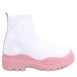 BM Stivaletti elastici Garrese BIANCO/ROSA