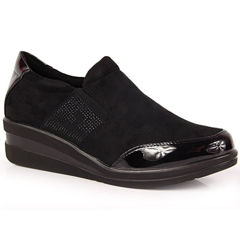 Scarpe con zeppa nere da donna di Sergio Leone nero