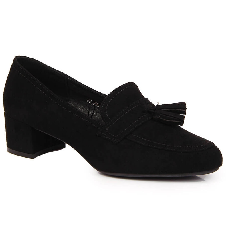 Scarpe stringate da donna in camoscio nero di Sergio Leone