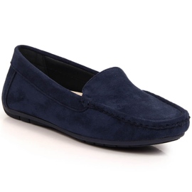 Evento Mocassini da donna in camoscio blu navy