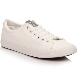 Sneakers in pelle ecologica bianca NEWS