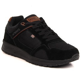 News Scarpe sportive da uomo in pelle nera NOVITÀ nero