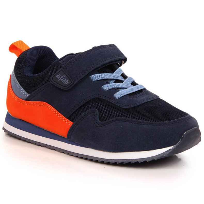 Scarpe sportive per bambini con velcro blu navy Befado bomba a mano