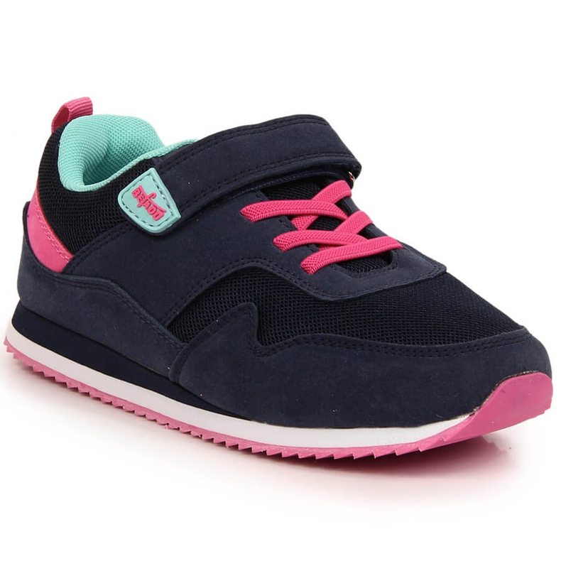 Scarpe sportive da bambina con velcro blu navy Befado