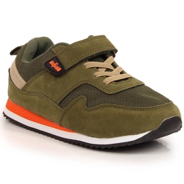 Scarpe sportive per bambini con velcro oliva Befado