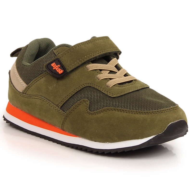 Scarpe sportive per bambini con velcro oliva Befado
