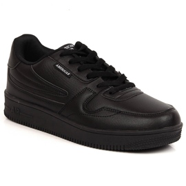 Scarpe sportive stringate American Club 57/23 nere nero